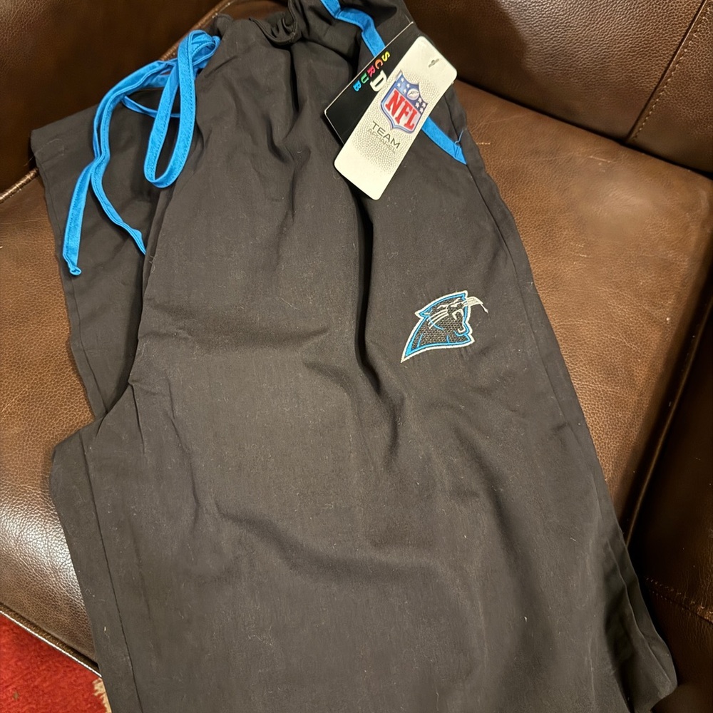 Carolina Panthers scrub pants new with tags XL